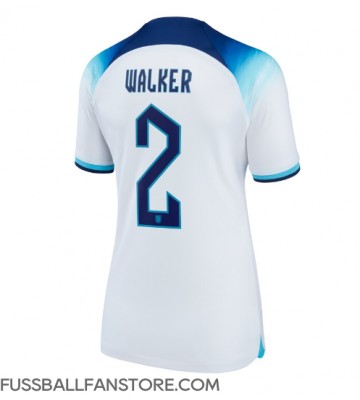 England Kyle Walker #2 Replik Heimtrikot Damen WM 2022 Kurzarm